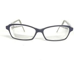 Lafont Eyeglass Frames Womens Blue Marbled Rectangle Made in France 21903